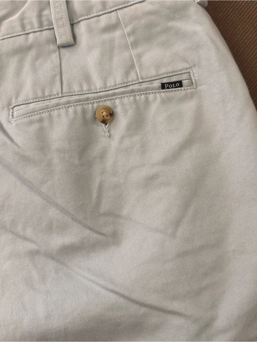 POLO Ralph Lauren Classic Fit Chino Shorts Sky Blue Cotton Solid Flat Front 40
